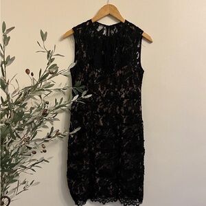 Nanette Lepore Black Lace Mini Dress